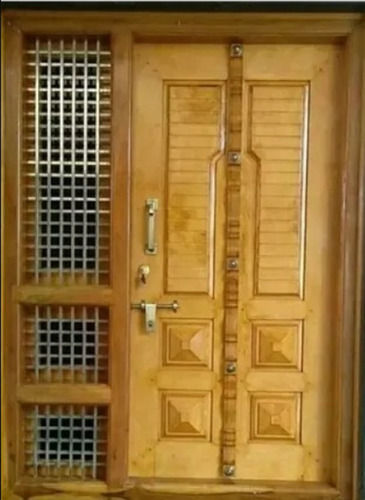 6.5 Foot And 20 Mm Rectangular Solid Wooden Designer Entry Door  Application: Commercial