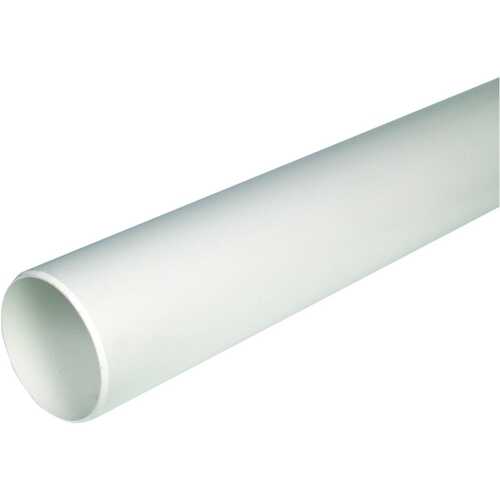 White 6 Meter Long And 6 Mm Thick Plain Round Polyvinyl Chloride Plastic Rigid Pipes