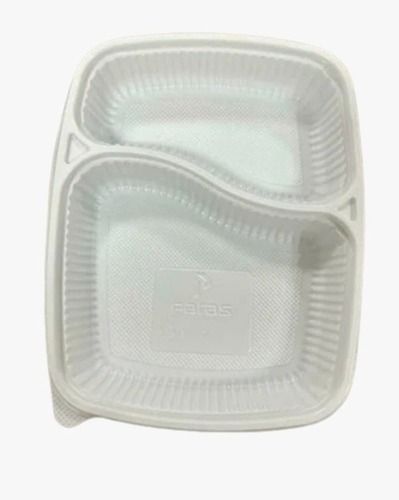 White 8X6 Inches Eco Friendly Plastic Disposable Meal Trays For Events