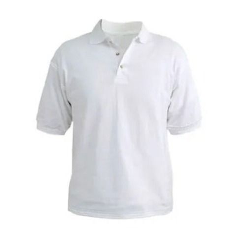 Breathable Polo Neck Short Sleeves Plain Cotton T Shirt For Men Age Group: Adult