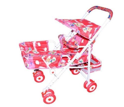 Lightweight Mild Steel Movable And Foldable Baby Prams With 4 Wheels 