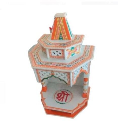 Lightweight Portable Polished Finish Paint Coated Religious Marble Temple 