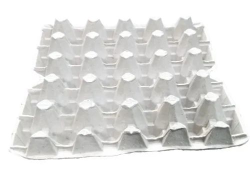 Off White 11X11 Inches Pulping Forming Drying Heat And Cold Resistant Disposable 25 Lbs Egg Tray