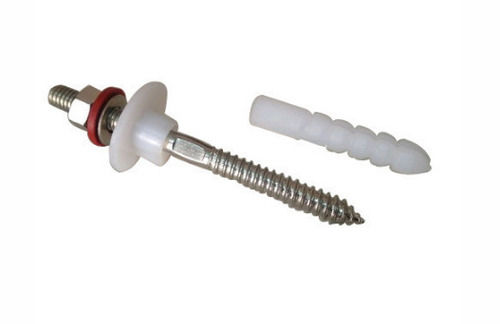 12 X 0.5 X 0.5 Cm Painted Stainless Steel And Plastic Rack Bolt Set Diameter: Na Inch (In)