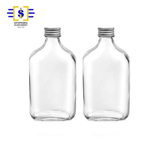 200 Ml Storage Capacity Lightweight Rectangular Transparent Glass Empty Bottle