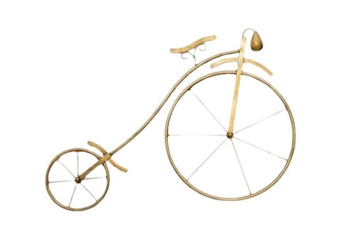 Golden 50.5 X 36.8 Inches Elegant Iron Decorative Wall Hanging Vintage Bicycle 