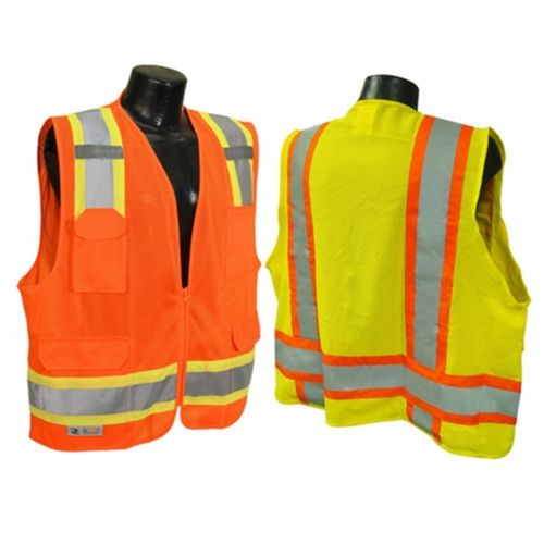 68 Cm Length Sleeveless Quick Dry Moisture Resistant Shape Retention V Neck Polyester Reflective Safety Vest Age Group: 18-30