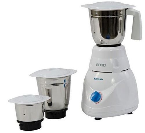 White 750 Watt 220 Voltage 900 Ml Stainless Steel And Plastic Body Mixer Grinder 