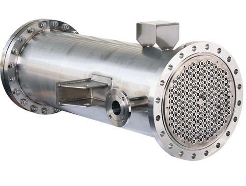 Grey Corrosion Proof Stainless Steel Cylindrical Shape Heat Exchanger For Industrial Use