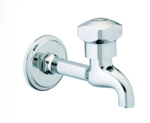 Silver Glossy Finish Stainless Steel Round Water Tap