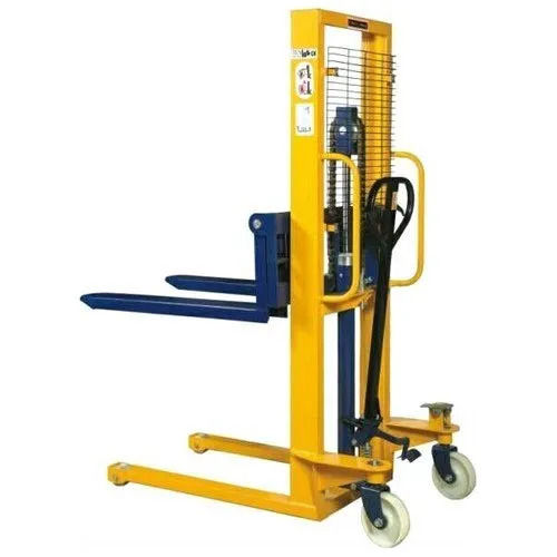 Four Wheels Mild Steel Hand Operated Stacker