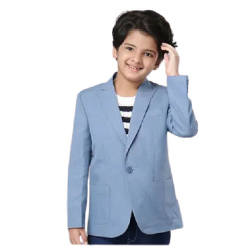 Kids Party Wear Rayon Full Sleeves Plain Pattern Blazer Age Group: Under 8