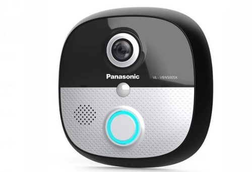 Panasonic Video Door Phone - Metal, 12.7 cm Screen | 1.3 MP Camera, Wi-Fi Connectivity, Two-Way Audio, Baby Monitor Functionality