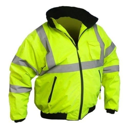 Uni Color Moisture Resistant Shrink Resistant Polo Full Sleeves Polyester Safety Jacket