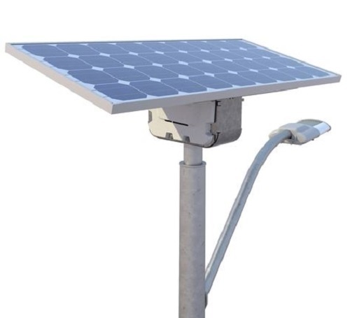 सिल्वर प्रीमियम क्वालिटी और डस्टप्रूफ एल्युमिनियम सोलर एलईडी आउटडोर स्ट्रीट लाइट