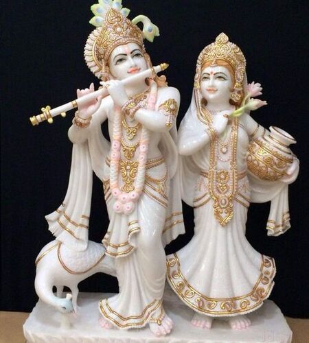 White Marble Radha Krishna Statue For Home And Temple At Best Price In Jaipur Hari Shyam