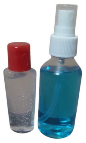 Blue 100 Ml Anti-Bacterial Portable Light Weight Hand Sanitizers Bottles With Pump For Killing Germs