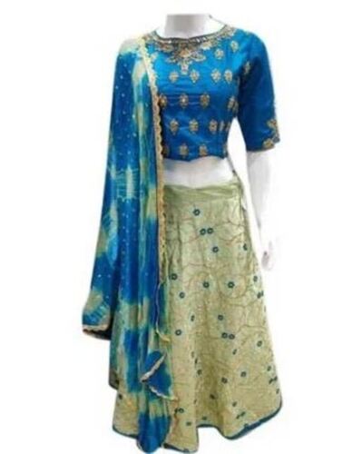 3/4Th Sleeves Round Neck Party Wear Printed Lehenga Choli With Dupatta Age Group: 18 To 45