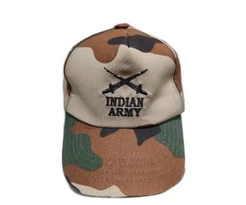 पुरुषों की एम्ब्रॉयडरी और प्रिंटेड वॉशेबल सॉफ्ट कॉटन इंडियन आर्मी कैप आयु समूह: 18 से अधिक
