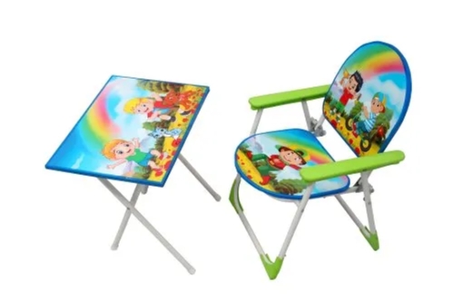 मल्टीकलर 2000 ग्राम पोर्टेबल लाइट वेट इको फ्रेंडली बच्चों की टेबल और चेयर