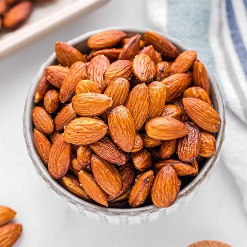 Natural Healthy Roasted Almond Used In Milk And Sweets