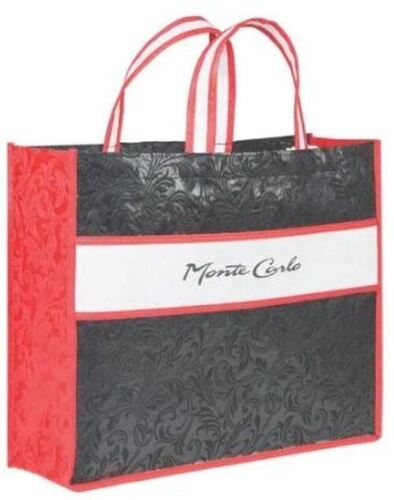 Recyclable And Water Proof Kraft Paper Embossing Shopping Carry Bag