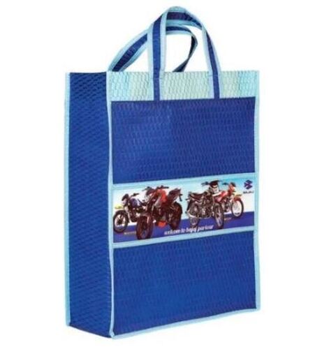 Recyclable Flaxiloop 5 Inches Handle Color Coated Plastic Digital Printed Bag