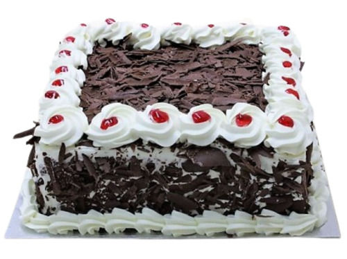 Sweet And Delicious Fresh Eggless Square Shaped Black Forest Cake Additional Ingredient: Chocolate