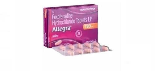 120 Mg Fexofenadine Hydrochloride Anti Allergic Tablets