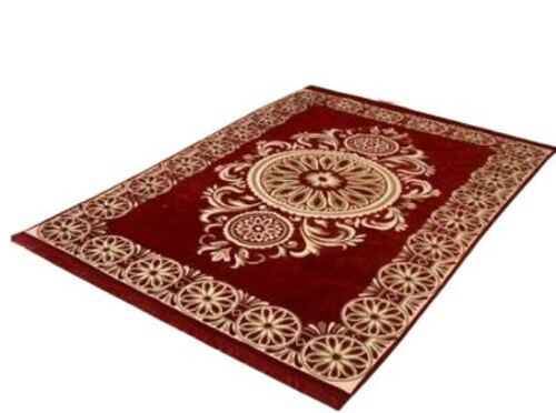 2 Mm Thick Rectangular Kashmiri Printed Cotton Designer Carpet Non-Slip