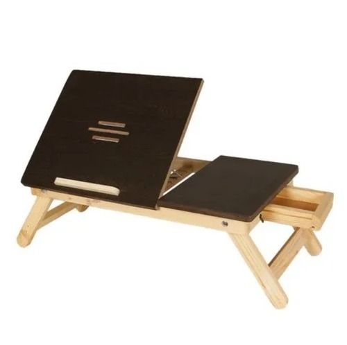 Machine Made 2Kg 53X22 Cm Polished Finish Foldable And Portable Wood Laptop Table