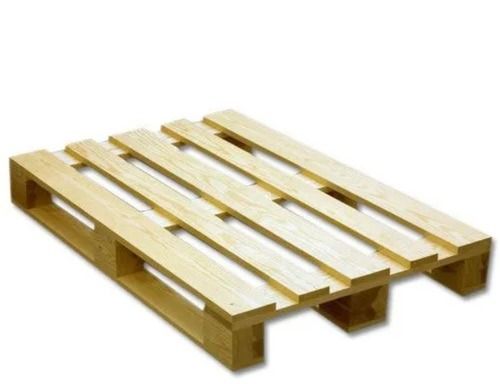 Brown 3.1 X 2 Foot 100 Kilograms Load Capacity Rectangular Two Way Wooden Pallets