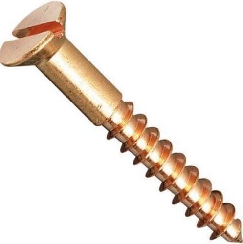 Golden 63 Mm Corrosion Resistant Industrial Grade Plated Finishing Brass Wood Screw