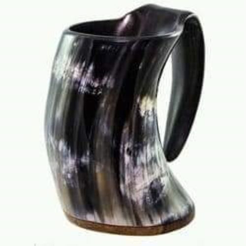 Black 7.6 X 7.6 X 12.7 Centimeters Easy To Clean Horn Mug For Home Decoration