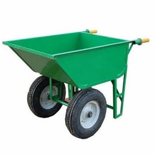 Corrosion Resistance Paint Coated Mild Steel Double Wheel Barrow Trolley Application: Gardening