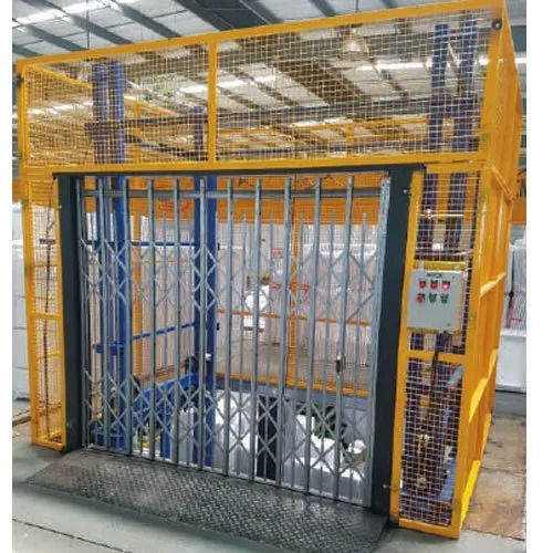 Double Mast Mild Steel Hydraulic Industrial Goods Lift