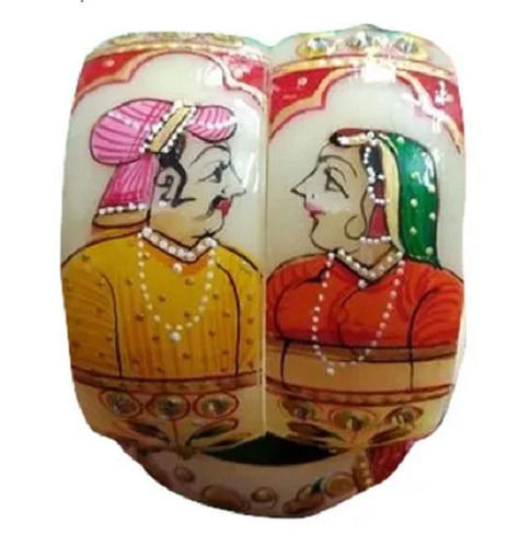 Multi Color Antique Rajasthani Painted Plastic Bangle Pair For Ladies