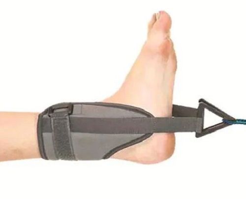 Grey Non Woven Elastic Ankle Traction Support For Post Injury And Surgery