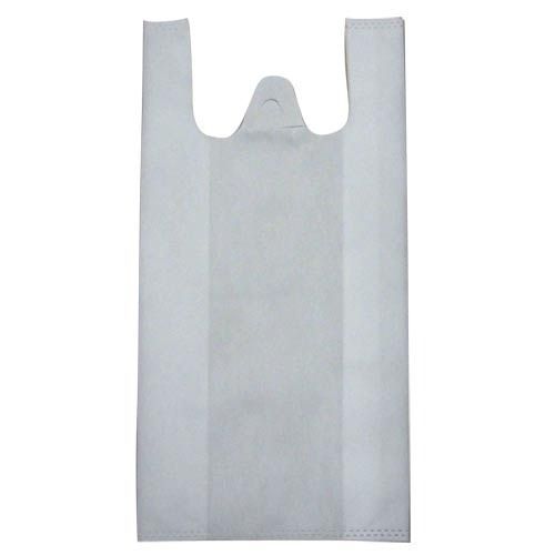 White Plain Disposable Hand Handle Length Non Woven W Cut Bag 