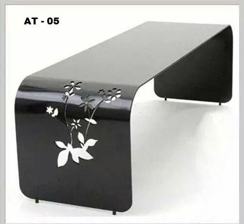 Rectangular Black Acrylic Table Without Storage For Home