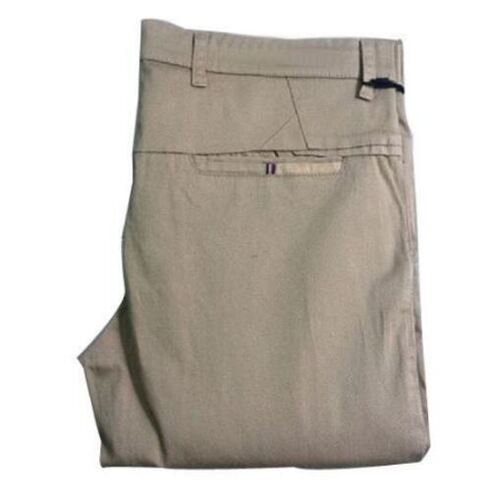 Rare Rabbit Men's Aps Beige Solid Mid-Rise Regular Fit Stretch Trouser