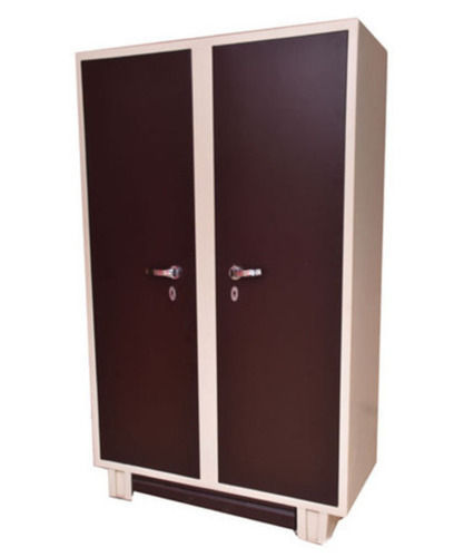 Swing Style Door Double Locker Water Resistant Paint Coated Metal Almirah No Assembly Required