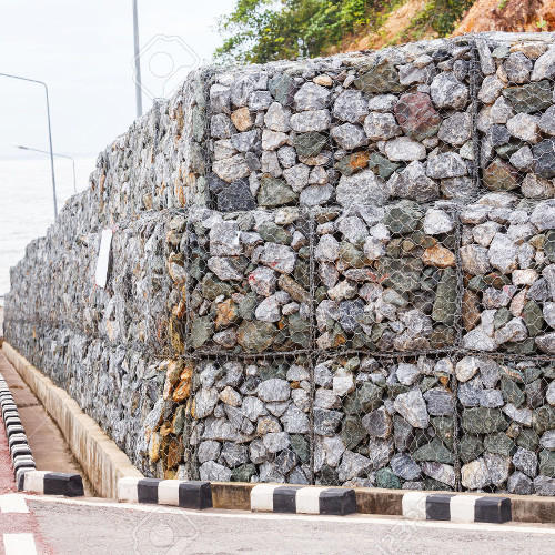 Blue Wire Mesh Stone