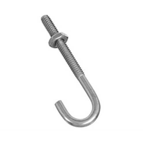 Silver 17.8 X 15 X 2.5 Centimeters Zinc Plated J Bolt