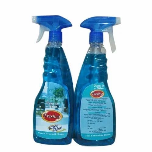 500 Ml Blue Glass Cleaner Liquid Use For Glass Cleaning 