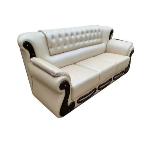 81.28 X 203.2 X 86.36 Centimeters Indian Style Glossy Finish Three Seater Sofa 