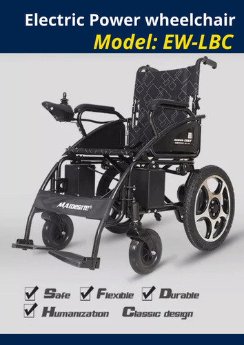 डिटैचेबल आर्मरेस्ट और फुटरेस्ट के साथ इलेक्ट्रिक पावर व्हीलचेयर