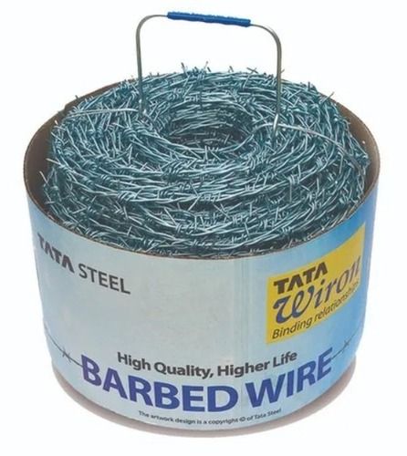 Light Blue Long Lasting And Industrial Grade Galvanized Iron Barbed Wire