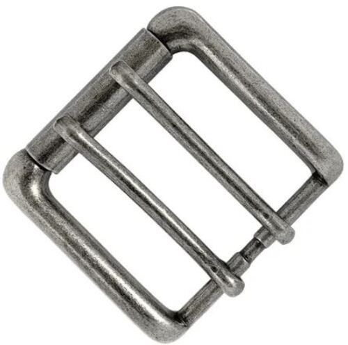 Silver 1.5 Inches Thick Galvanized Mild Steel Roller Buckles For Belts