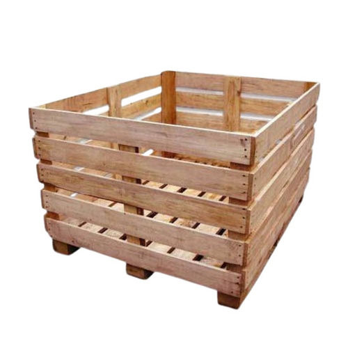 Brown 12X12X12 Inches 4 Kilogram Rectangular Four Way Wooden Shipping Crate 